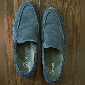 Men's Gernie Blue Suede Loafers, Size 10
